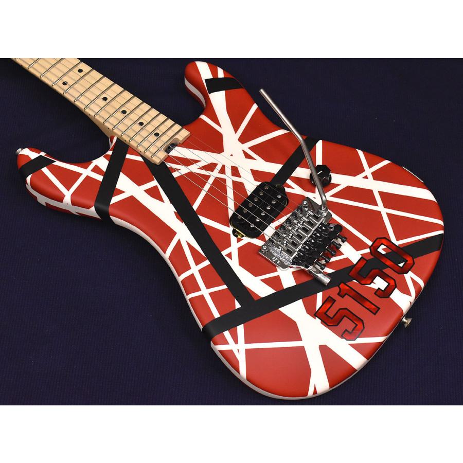 EVH Striped Series 5150 Red with Black and White Stripes ヴァン