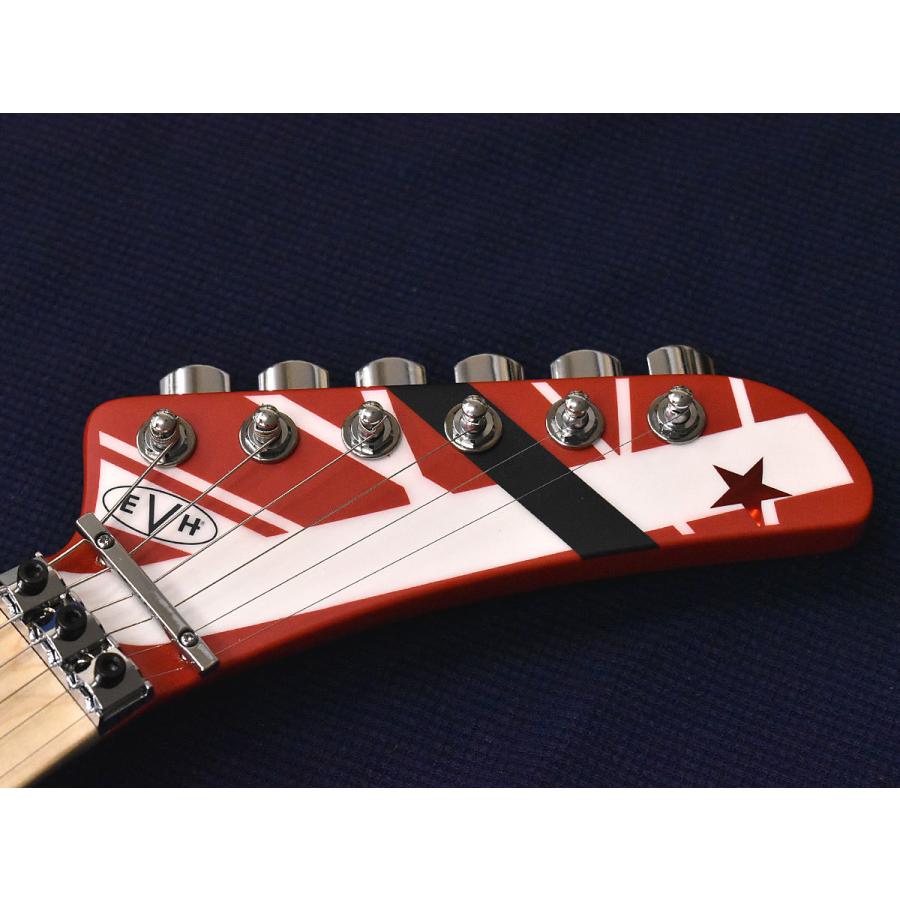 EVH Striped Series 5150 Red with Black and White Stripes ヴァン