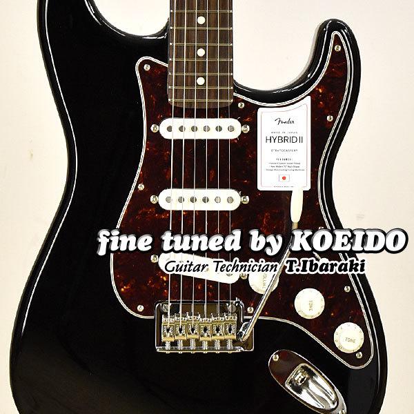 エレキギター Fender Made in Japan Hybrid II Stratocaster BLK/R(レビュー特典付き)　フェンダー　ストラトキャスター