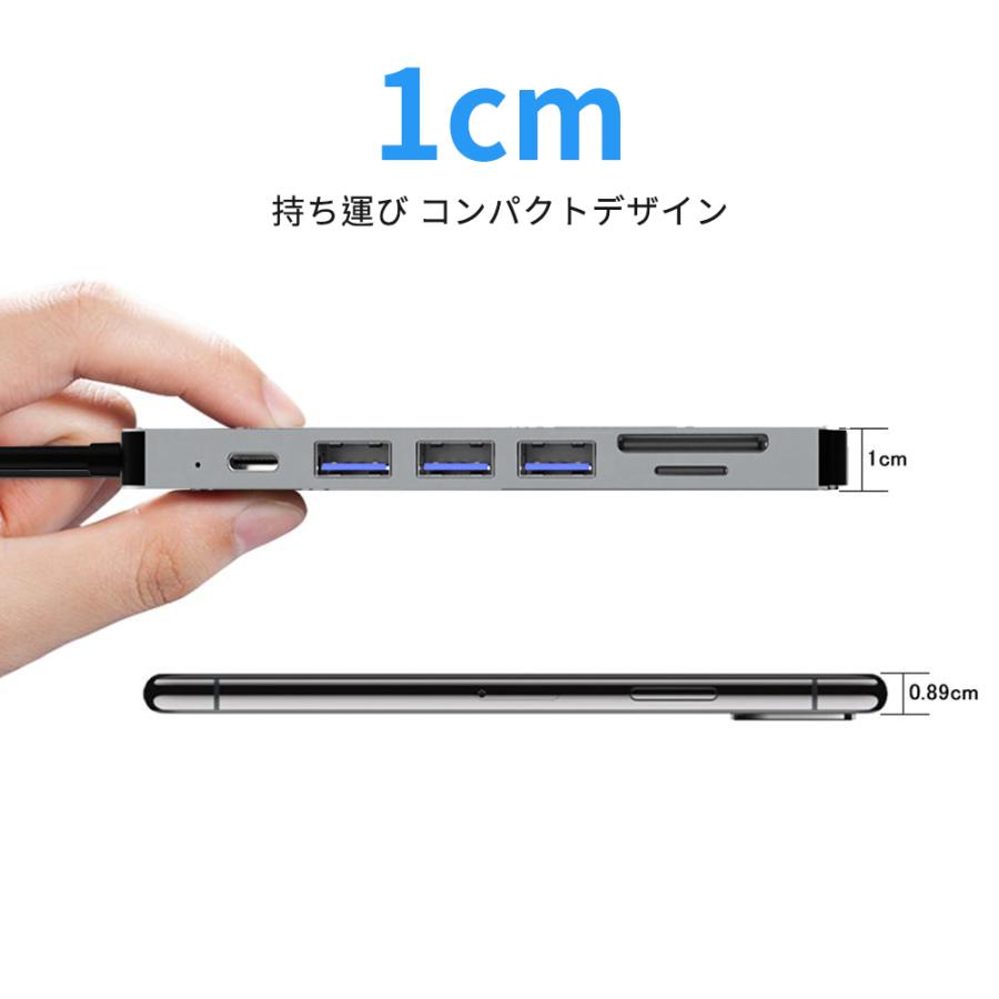 ドッキングステーション Type-C USBハブ 7ポート USB3.0 変換