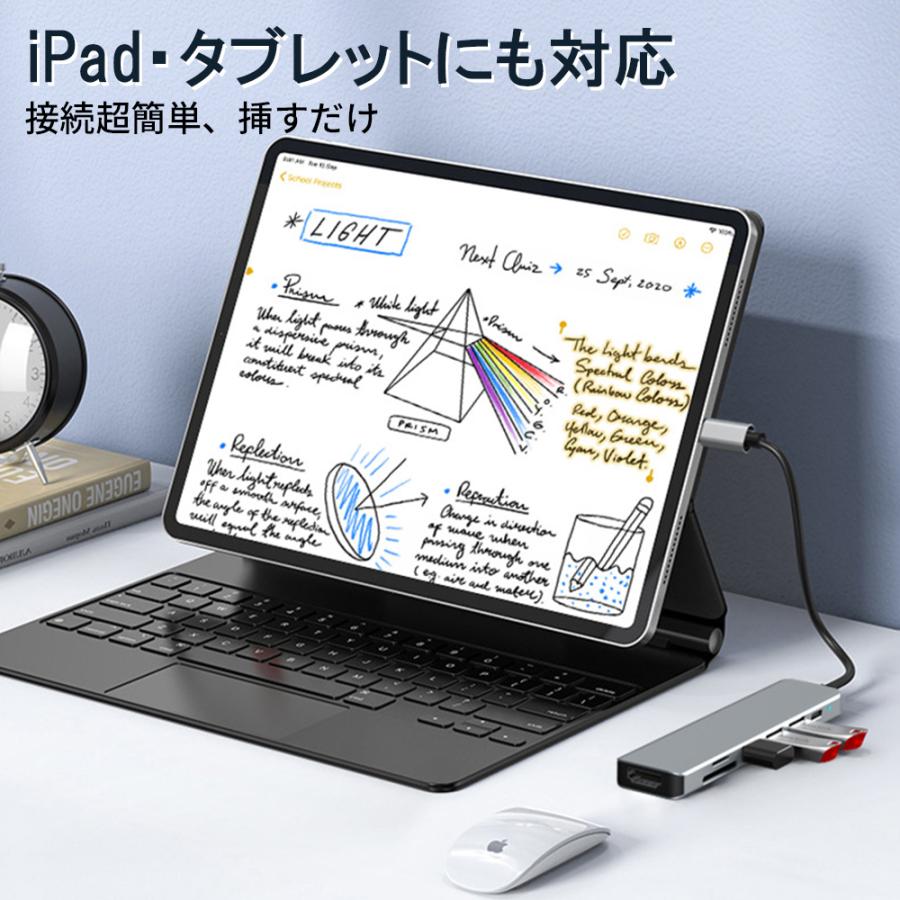 ドッキングステーション Type-C USBハブ 7ポート USB3.0 変換アダプター PD充電 ７in１ ハブ HDMI出力 USB3.0対応 SDカードリーダー TFカードリーダ | ブランド登録なし | 03