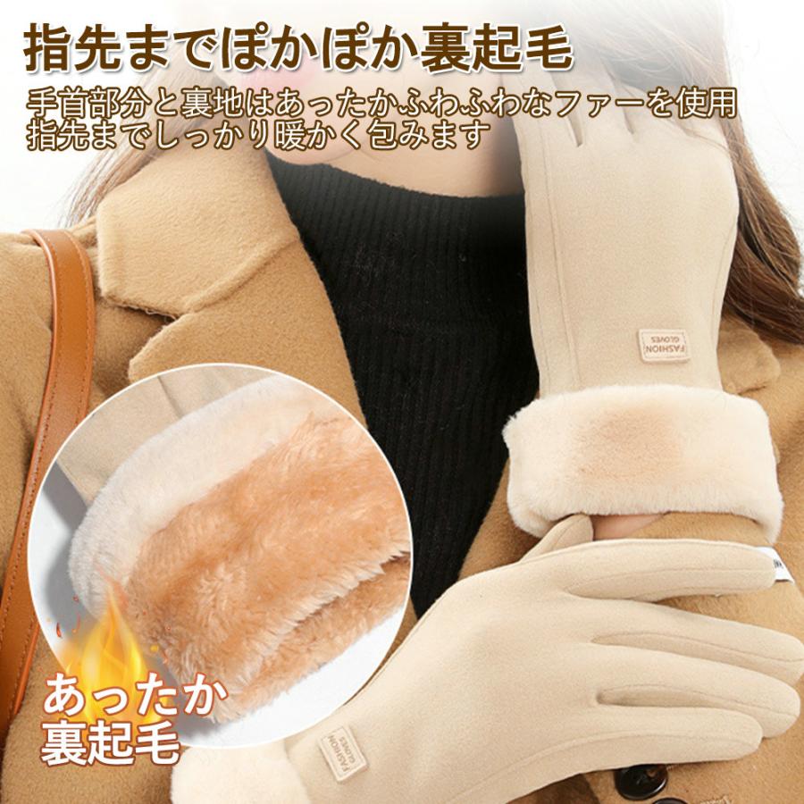 手袋 グローブ レディース 裏起毛 厚手 ハンドケア スマホ手袋 スマホ