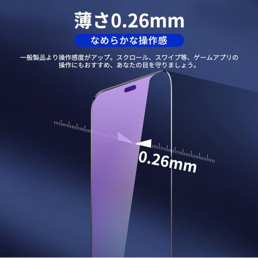 iPhone ブルーライト カット ガラスフィルム 保護フィルム 2枚 iPhone ブルーライト カット ガラスフィルム 保護フィルム 2枚
