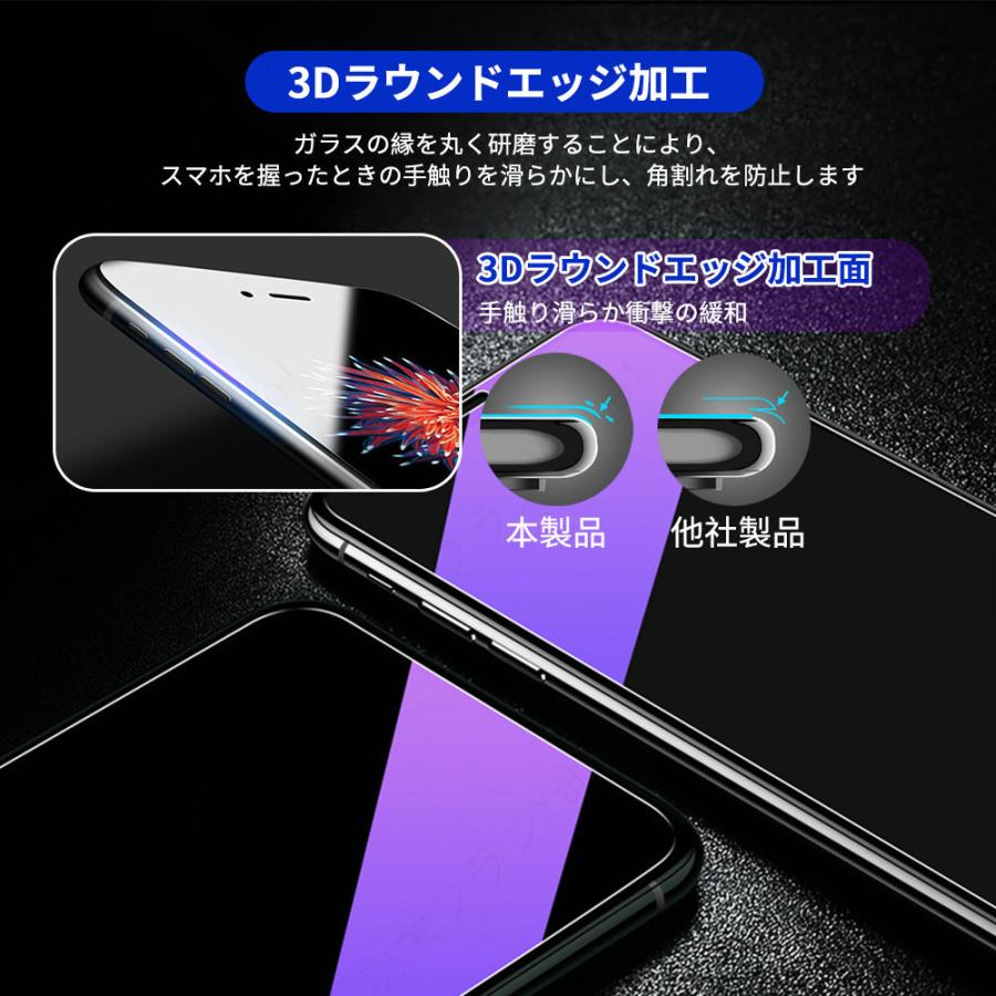 iPhone ブルーライト カット ガラスフィルム 保護フィルム 2枚 iPhone ブルーライト カット ガラスフィルム 保護フィルム 2枚