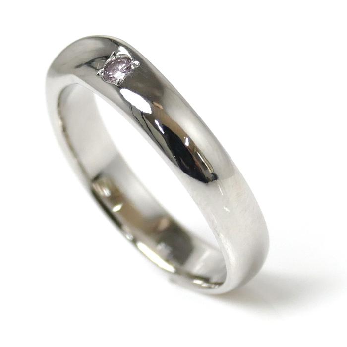 Pt900プラチナ リング・指輪 ダイヤモンド 17号 7.8g ユニセックス 中古 美品