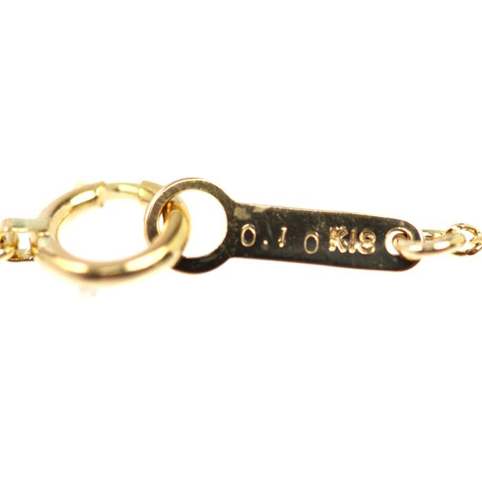 K18YG イエローゴールド ネックレス ダイヤモンド0.10ct 1.9g 40cm 