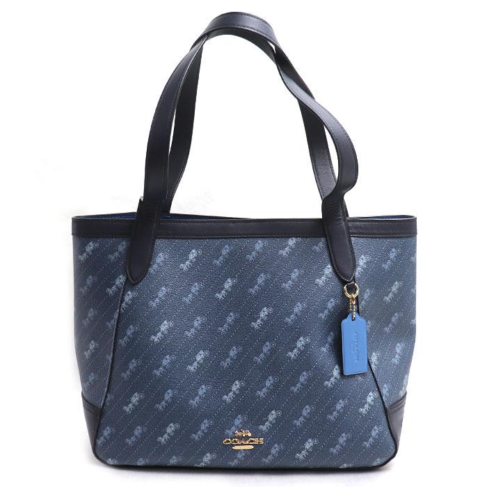 COACH（コーチ） ホースキャリッジ トートバッグ ブルー C4061