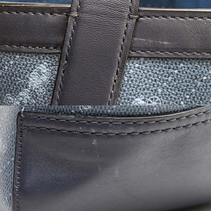 COACH（コーチ） ホースキャリッジ トートバッグ ブルー C4061