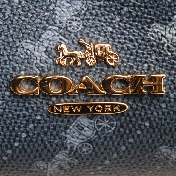 COACH（コーチ） ホースキャリッジ トートバッグ ブルー C4061