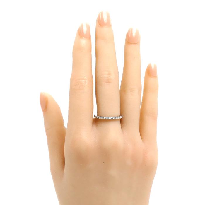 Pt900プラチナ ハーフエタニティ リング・指輪 ダイヤモンド0.25ct 11 