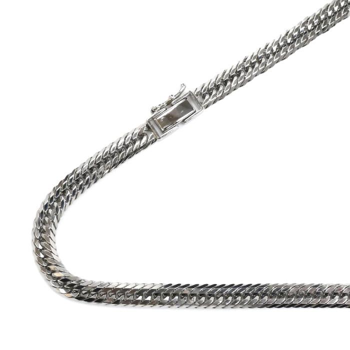 Pt850プラチナ ネックレス 喜平12面トリプルカット 50.5g 50cm メンズ 
