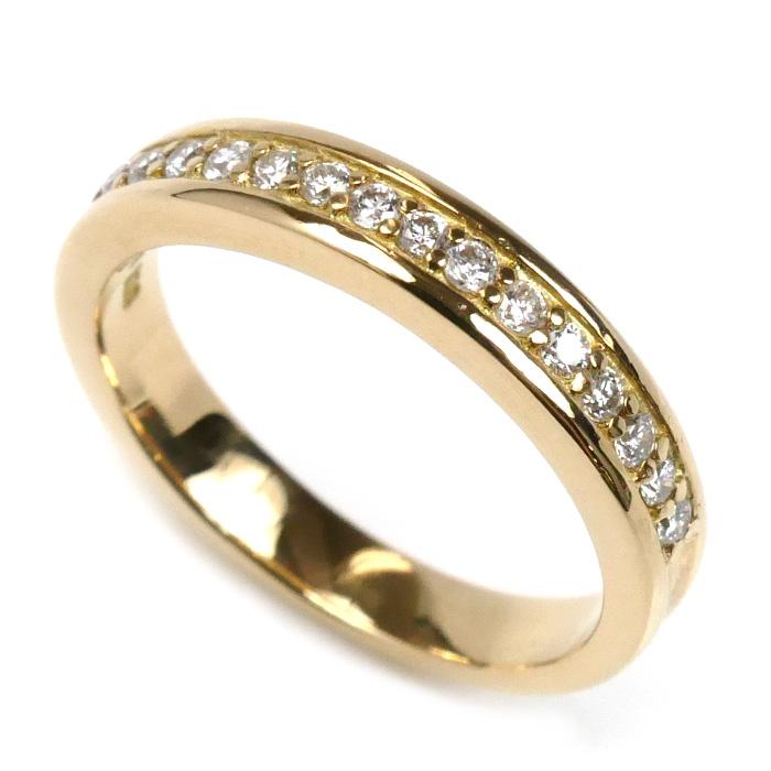 K18 ハーフエタニティ リング 1.5g 約11号 0.16ct