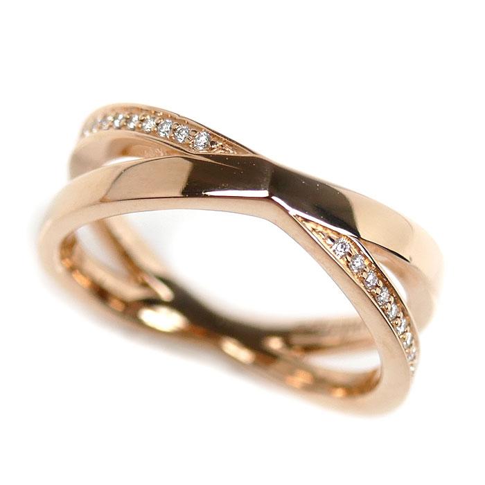 TIFFANY&Co.（ティファニー） K18PG アトラス X ナロー ダイヤ リング 