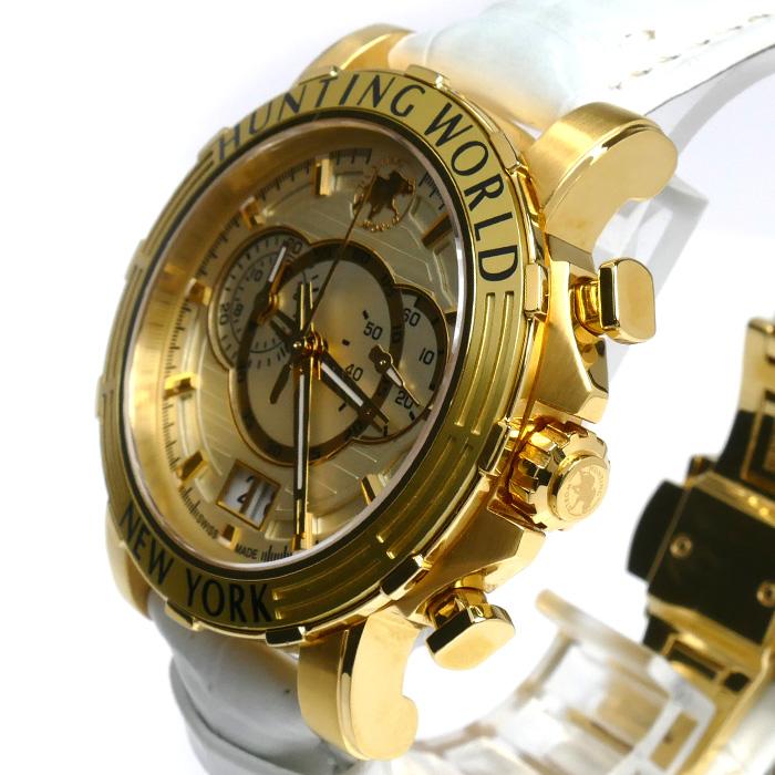 HUNTING WORLD ハンティングワールド イリス クロノグラフ 腕時計 電池