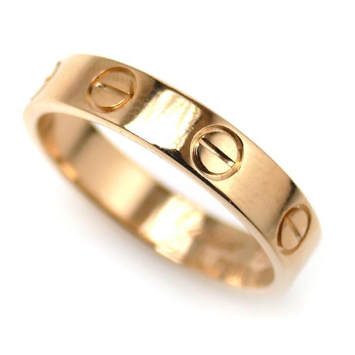 CARTIER カルティエ K18PG ピンクゴールド ミニラブ リング・指輪