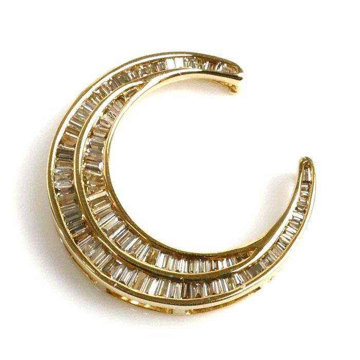 GSTV K18YG イエローゴールド ムーン 月 ペンダントトップ  