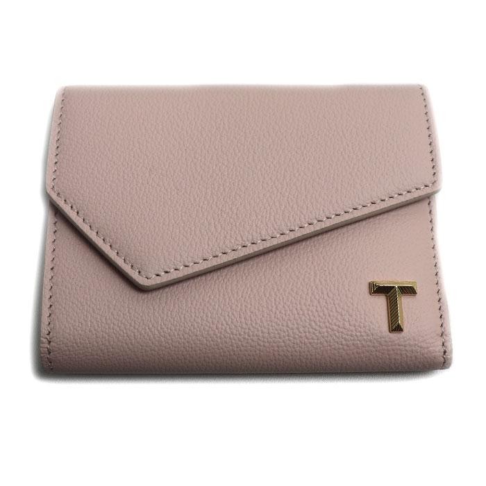 TIFFANY&Co.（ティファニー） Tウォレット 三つ折り財布 ピンク
