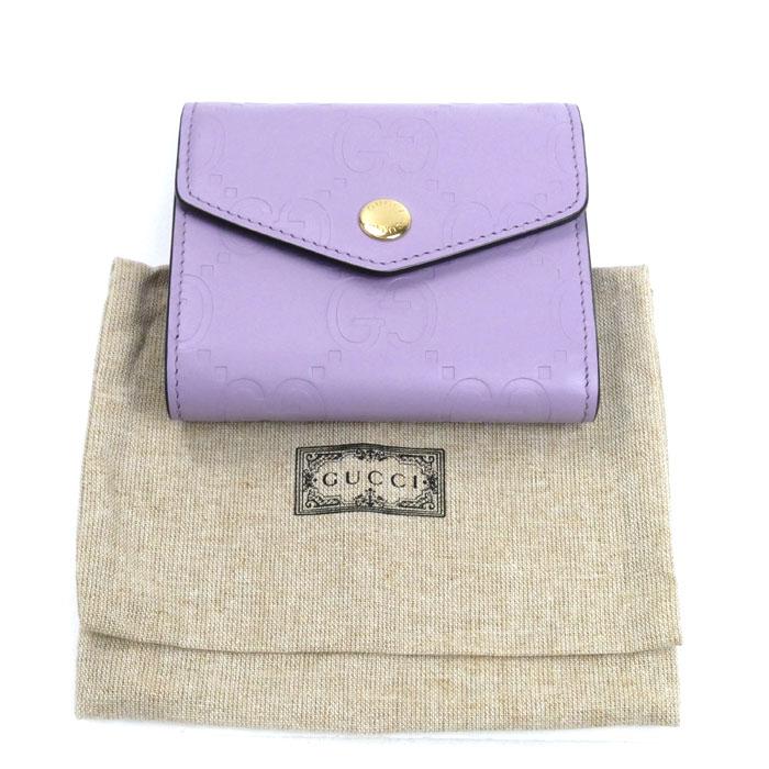 GUCCI（グッチ） GGミディアムウォレット 三つ折り財布 ライラック
