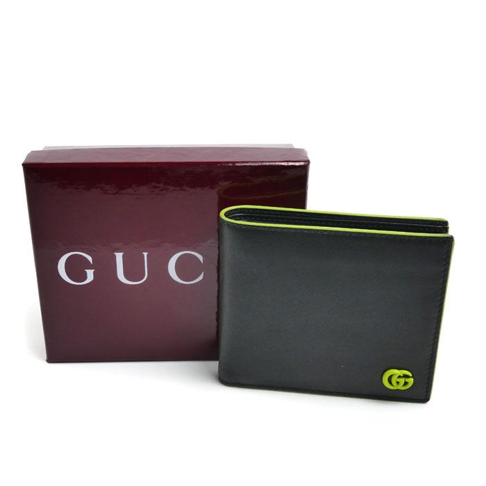 GUCCI（グッチ） ダブルG プチマーモント 二つ折り財布 ブラック