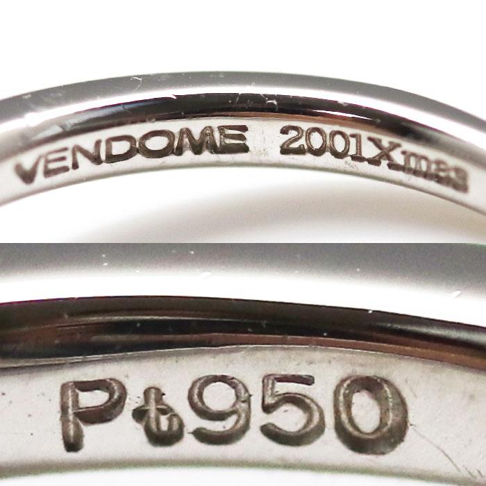 Vendome Aoyama ヴァンドーム青山 Pt950プラチナ 2001年クリスマス限定 リング・指輪 ダイヤモンド 7号 3.4g レディース 中古｜koera｜05