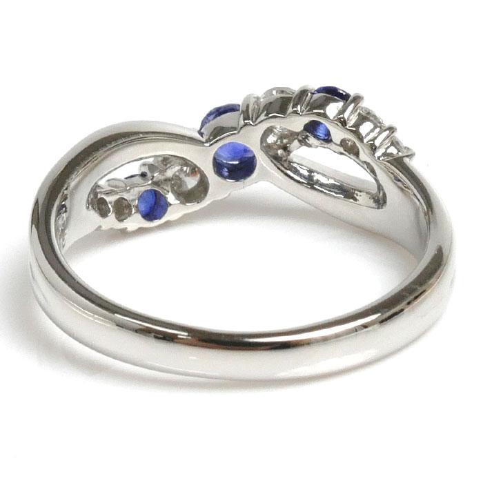 Pt900プラチナ リング・指輪 サファイア0.35ct ダイヤモンド0.26ct 11 