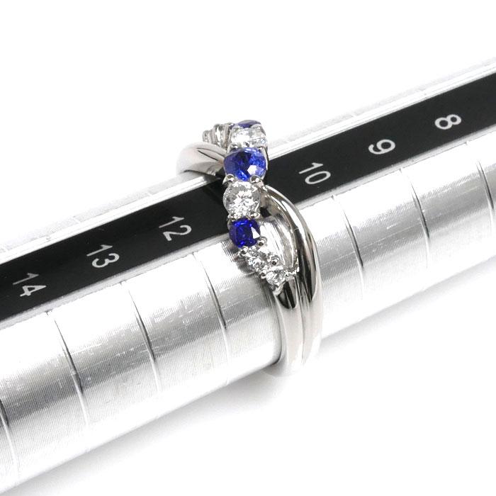 Pt900プラチナ リング・指輪 サファイア0.35ct ダイヤモンド0.26ct 11 