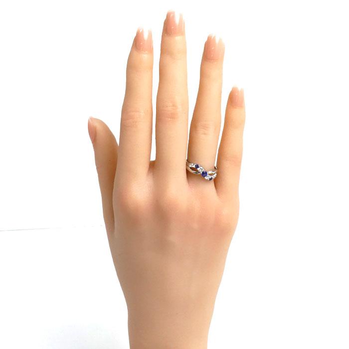 Pt900プラチナ リング・指輪 サファイア0.35ct ダイヤモンド0.26ct 11 