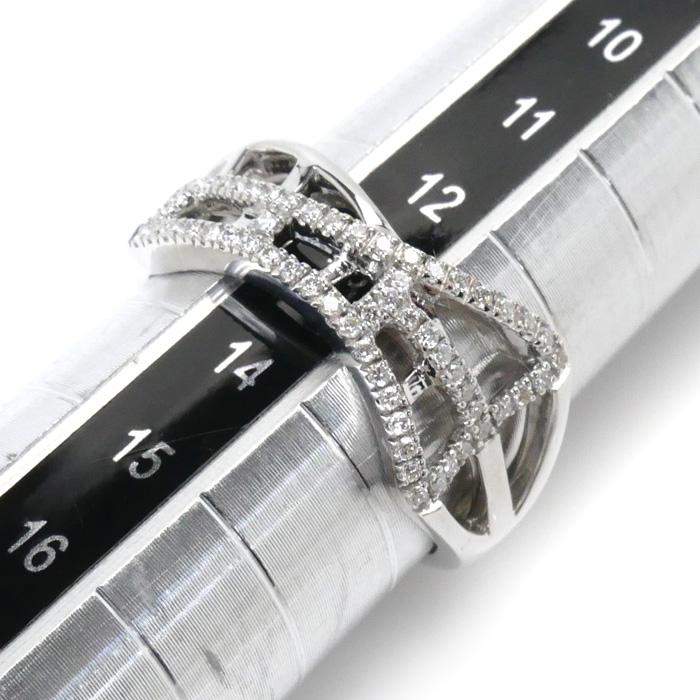 K18WG ホワイトゴールド リング・指輪 ダイヤモンド0.21ct 13号 5.0g 