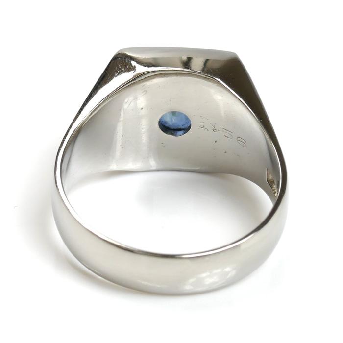 Pt900プラチナ リング・指輪 サファイア1.56ct ダイヤモンド0.09ct 19