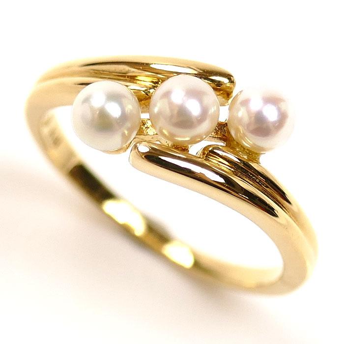 MIKIMOTO ミキモト K18YG イエローゴールド リング・指輪 パール約3.3  
