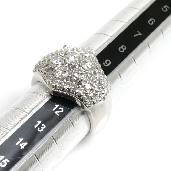 Pt900プラチナ 花 フラワーモチーフ リング・指輪 ダイヤモンド2.00ct 