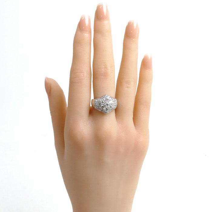 Pt900プラチナ 花 フラワーモチーフ リング・指輪 ダイヤモンド2.00ct 