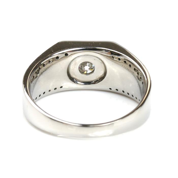 Pt900プラチナ リング・指輪 ダイヤモンド0.32ct/0.39ct 18号 13.1g 