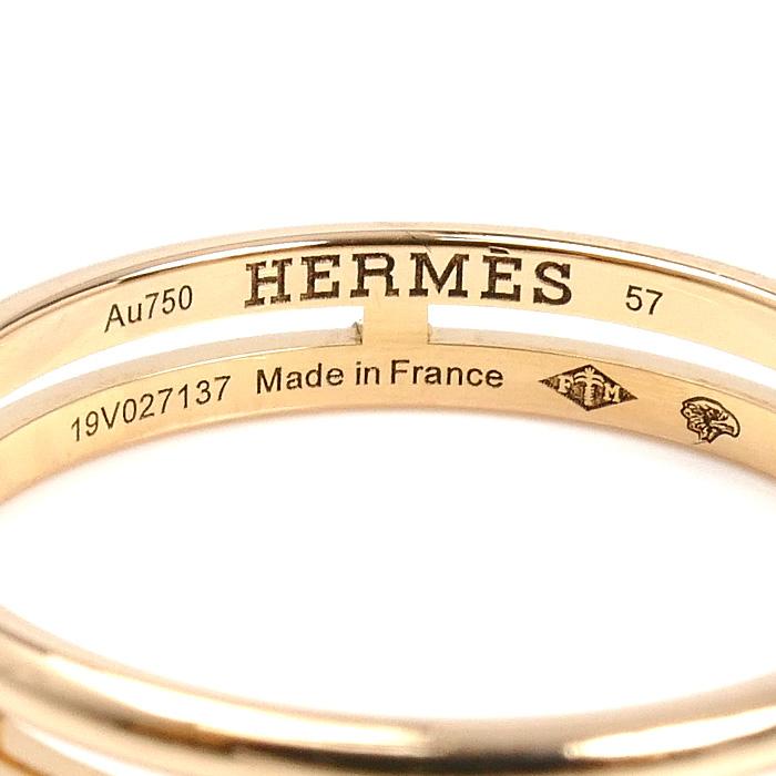 HERMES（エルメス） K18PG ピンクゴールド アリアンヌ リング・指輪