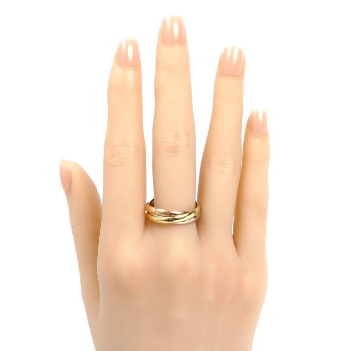 m*1様 Cartier トリニティリング　クラシックモデル　PG WG YG Cartier（カルティエ） K18YG/PG/WG トリニティ リング・指輪 18号 58