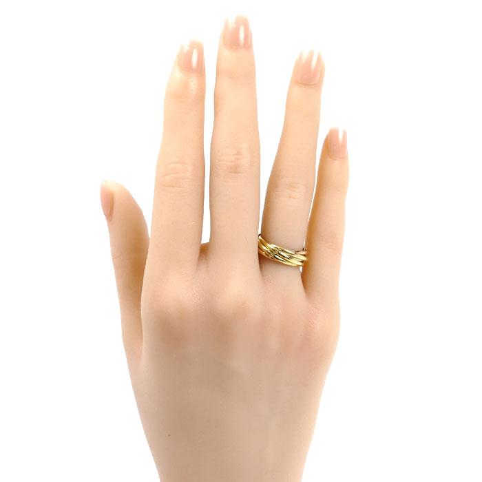 Cartier（カルティエ） K18YG/PG/WG トリニティ 7連 リング・指輪 8号