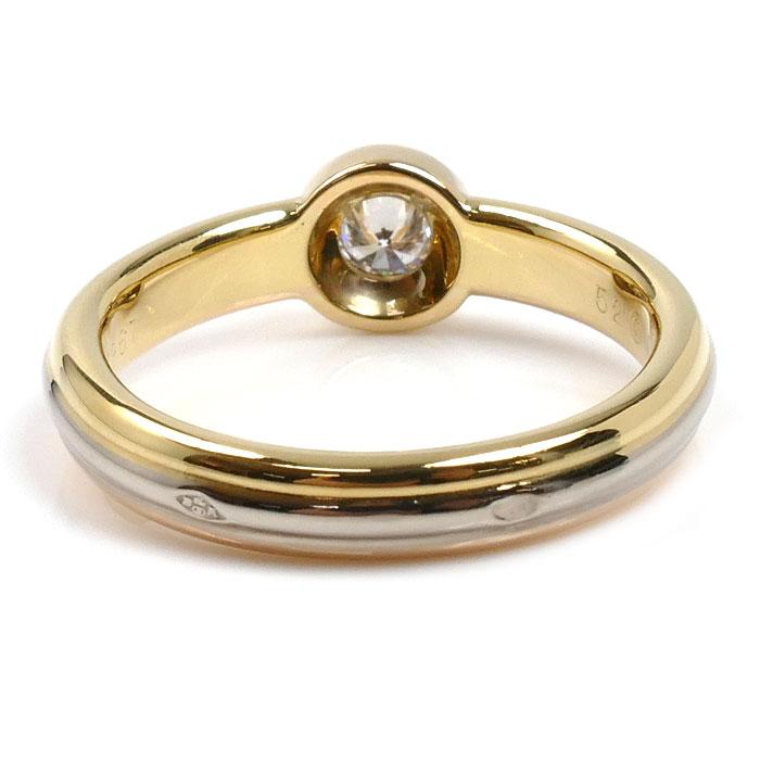 Cartier（カルティエ） K18YG/PG/WG モノストーン スリーカラー リング