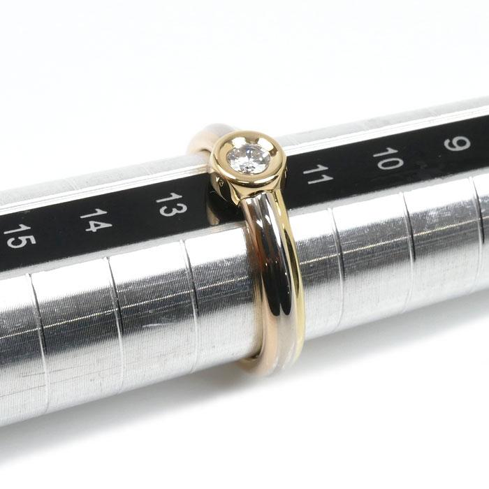 Cartier（カルティエ） K18YG/PG/WG モノストーン スリーカラー リング