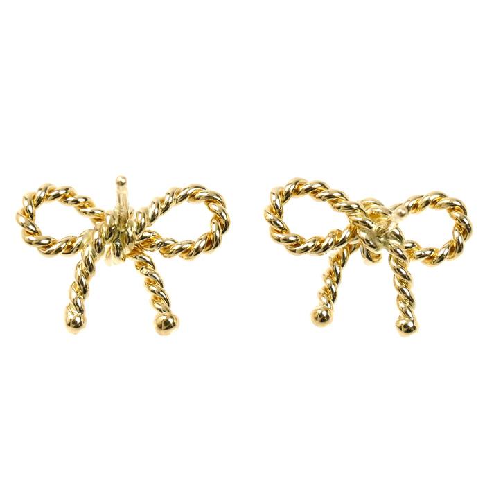 ＊*＊様 ティファニー　TIFFANY＆Co.　リボン ピアス TIFFANY&Co.（ティファニー） K18YG イエローゴールド ツイスト リボン
