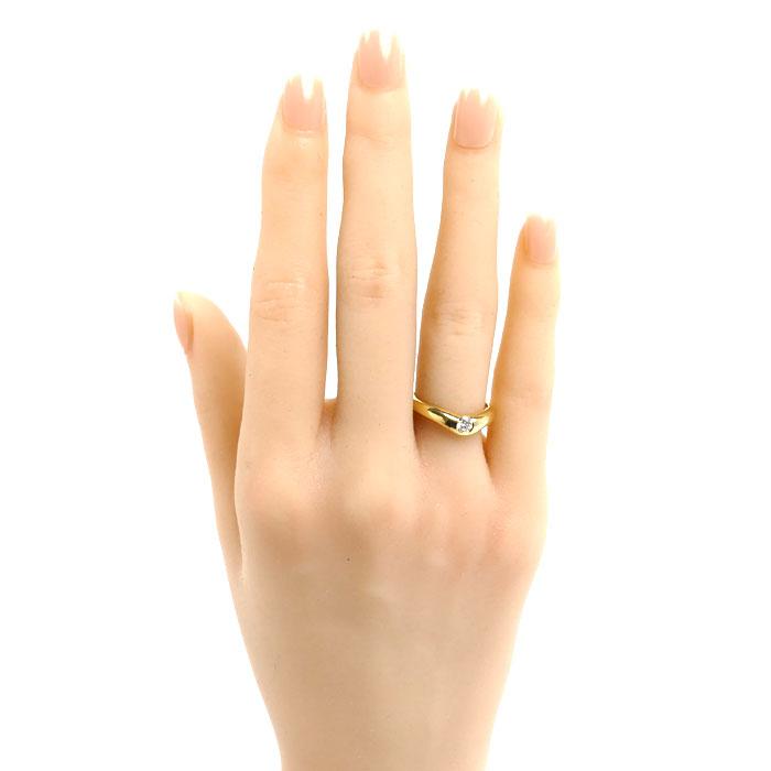 TIFFANY&Co.（ティファニー） K18YG イエローゴールド カーブドバンド