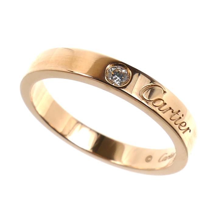 Cartier（カルティエ） K18PG Cドゥ ウェディング 1Pダイヤ リング 
