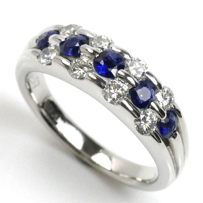 Pt900プラチナ サファイア ダイヤ リング・指輪 サファイア0.57ct 