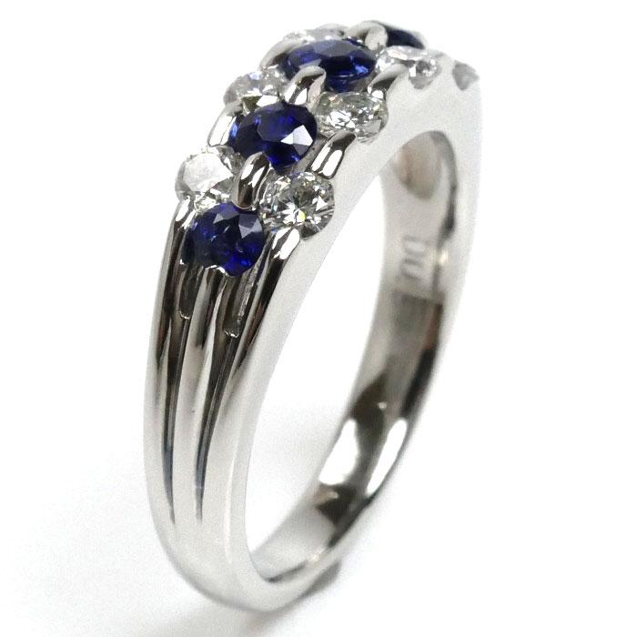 Pt900プラチナ サファイア ダイヤ リング・指輪 サファイア0.57ct 