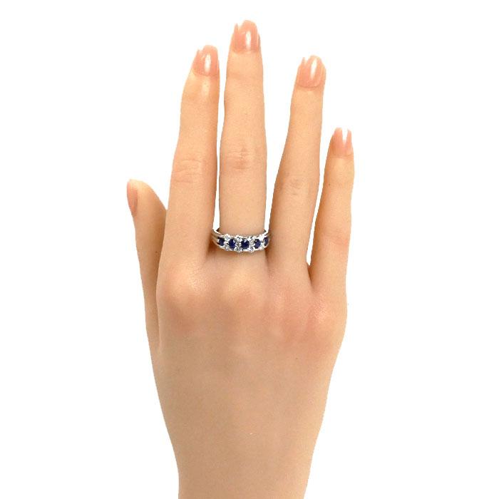 Pt900プラチナ サファイア ダイヤ リング・指輪 サファイア0.57ct 