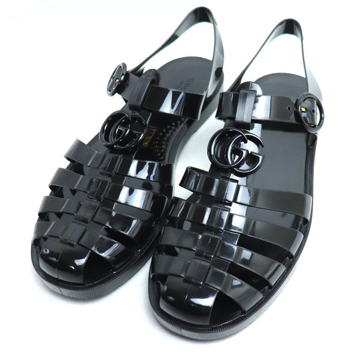 未使用級✨GUCCI グッチ ラバーサンダル 8 タイガーヘッド GGマーモント GUCCI（グッチ） GGマーモント ラバー サンダル ブラック SIZE 8