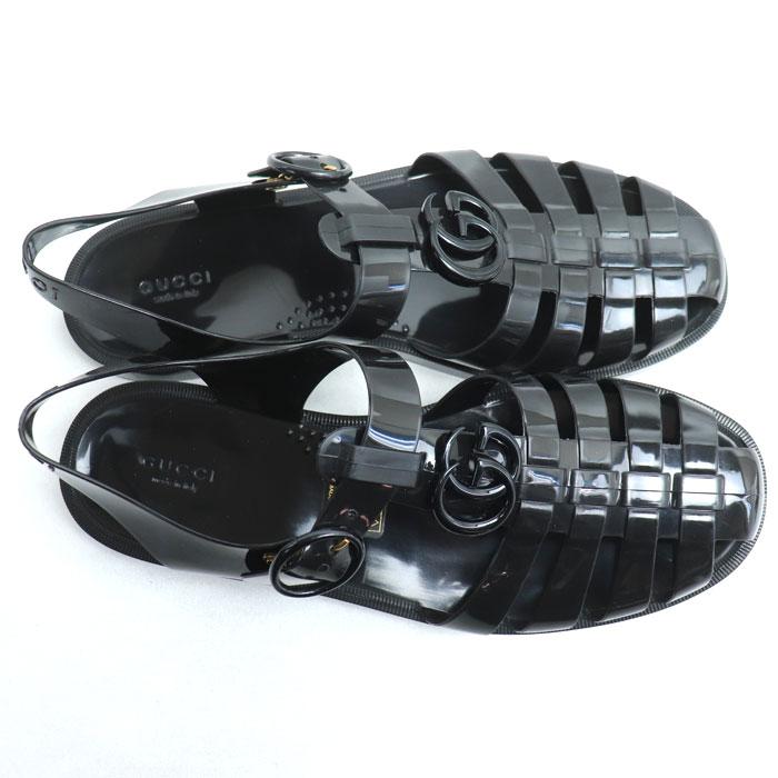 未使用級✨GUCCI グッチ ラバーサンダル 8 タイガーヘッド GGマーモント GUCCI（グッチ） GGマーモント ラバー サンダル ブラック SIZE 8