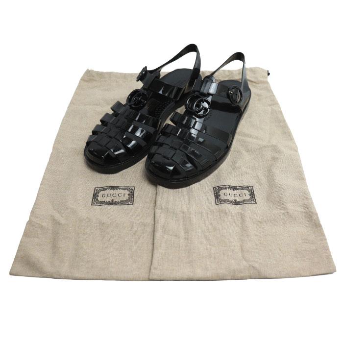 GUCCI（グッチ） GGマーモント ラバー サンダル ブラック SIZE 8