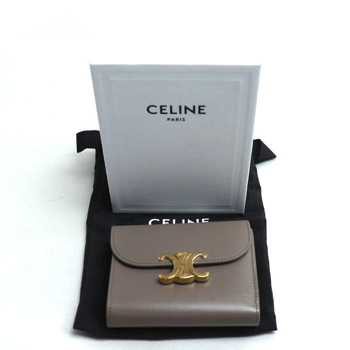 CELINE セリーヌ トリオンフ スモールフラップ ウォレット 三 CELINE セリーヌ トリオンフ スモールフラップ ウォレット 三