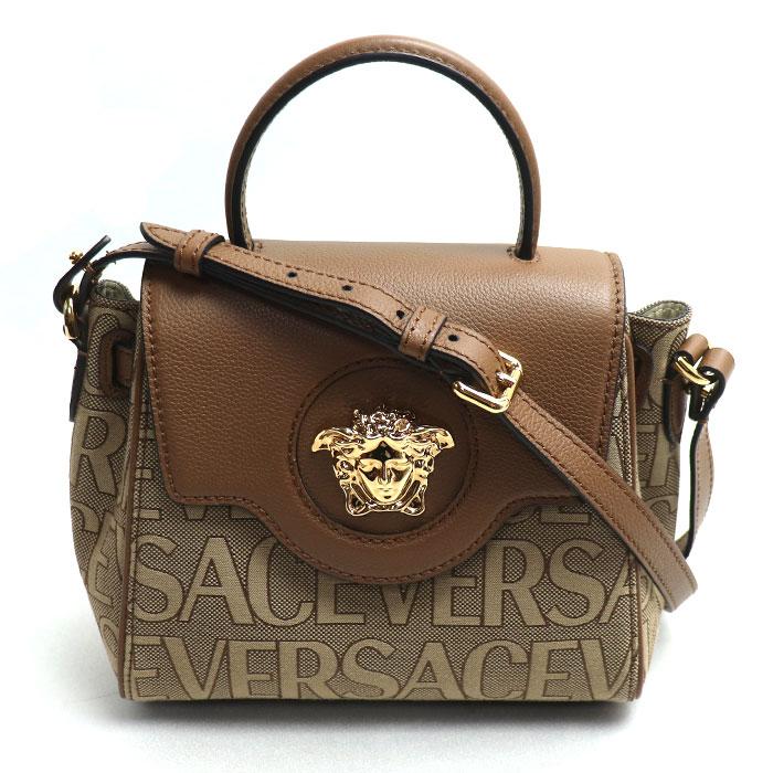 VERSACE ヴェルサーチ ラ メドゥーサ 2Wayショルダーバッグ ブラウン 