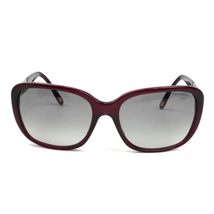TIFFANY&Co. ティファニー サングラス ワインレッド グレーグラデーション TF4120BF 8003/3C レディース 57□17 140 2N【中古】 TIFFANY&Co.（ティファニー） サングラス ワインレッド グレー